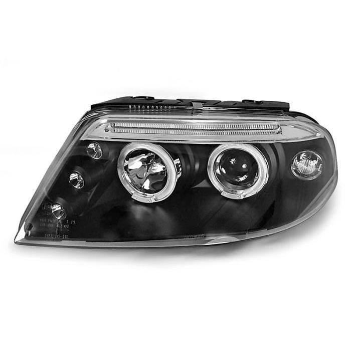 Paire de feux phares VW Passat 3BG 00-05 angel eyes noir LPVW80