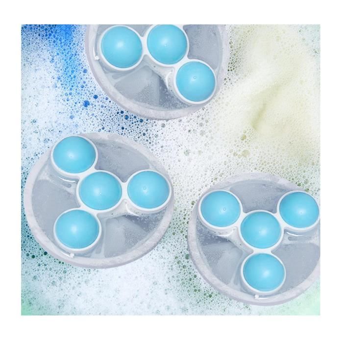 Lot de 2 épilateurs pour machine à laver flottant - Boules filtrantes pour poils danimaux - Réutilisable
