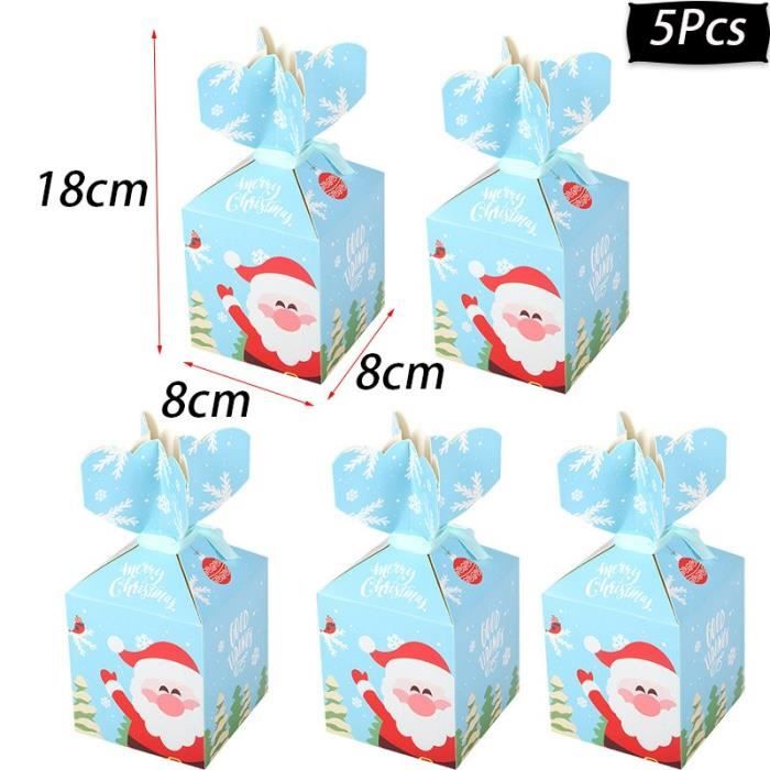 5Pcs Noël Cadeau Sac Fête Chocolat Bonbons Biscuits Cadeaux Emballage Supply