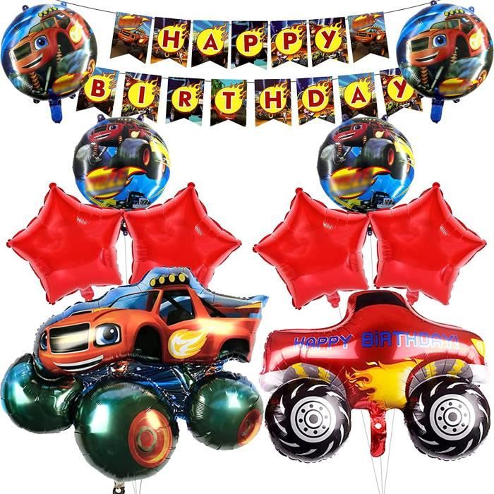 Décor Anniversaire 3 Ans Cars,Joyeux Anniversaire Decoration Enfants,Ballons En Aluminium Course