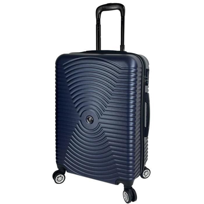 FERGÉ Set 3 Valises Rigides 4 Roues - Marseille Bleu - Bagage Cabine + Moyenne + Grande