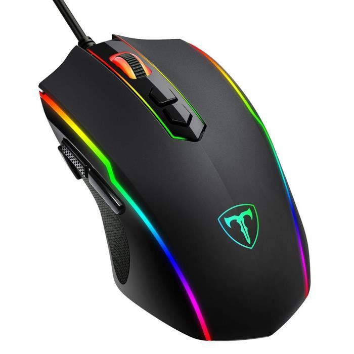Souris Victsing T16 Souris De Jeu Filaire 8 Bouton Programmable 70 Dpi Souris D Ordinateur Usb Souris De Joueur Type Rgb Mouse Cdiscount Informatique