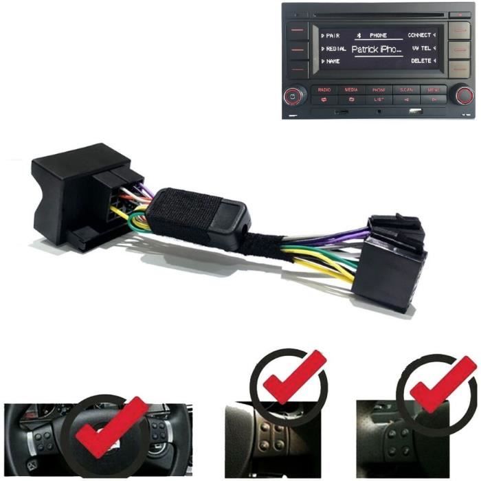 Volant télécommande adaptateur FECS pour bmw x5 e53 1999-2006 sur Blaupunkt