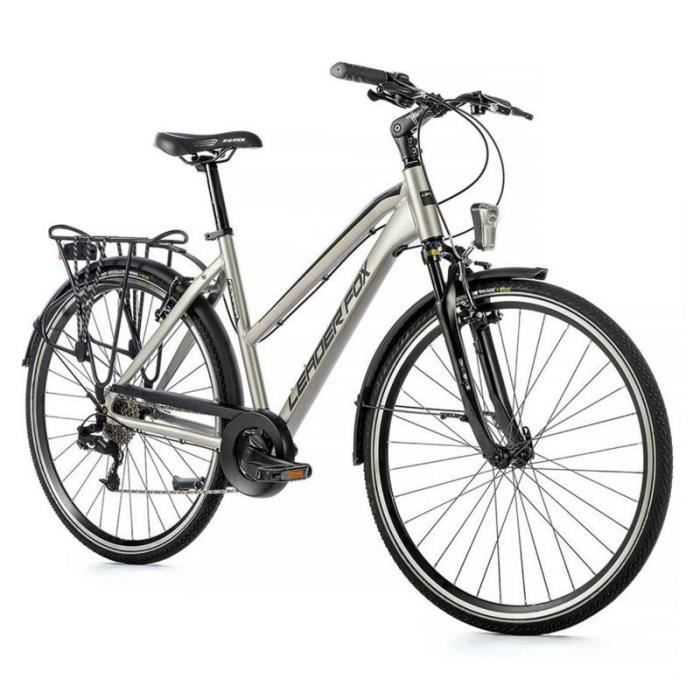 Vélo de ville musculaire femme Leader Fox Ferrara 2023 - argenté - 18 (170/178 cm)