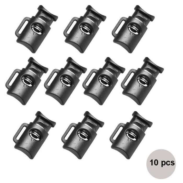 10 Bouchons De Cordon Plastique - Bloque-lacets Ajustables Pour Sacs, Vêtements, Sports