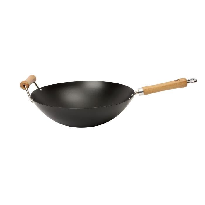 /école de Wok Anti-adh/ésif Wok Star Wok en Acier Carbone 35,6/ cm Argent