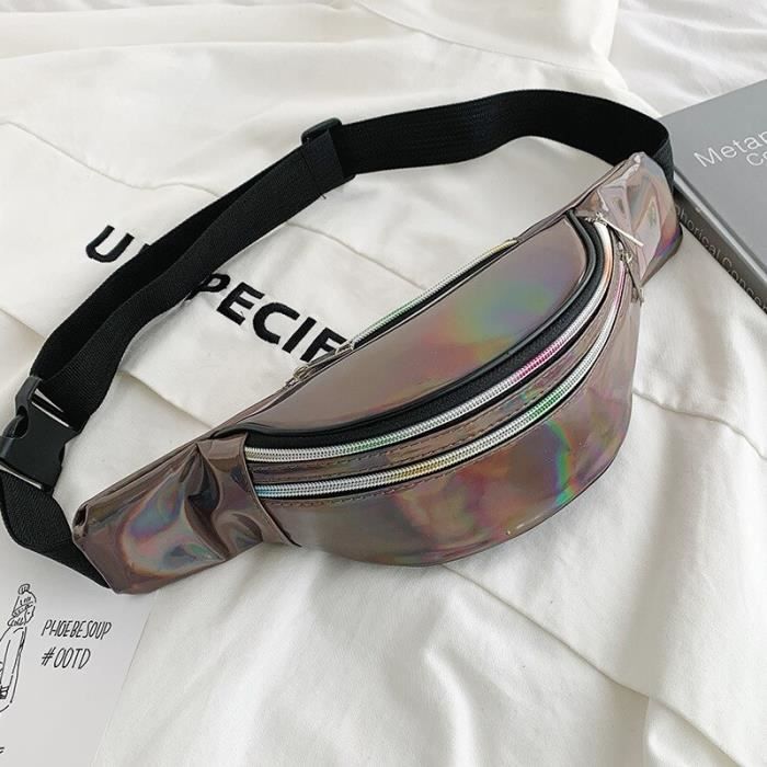 Sac Banane Holographique Étanche Unisexe - Grand Format Et Style Futuriste !