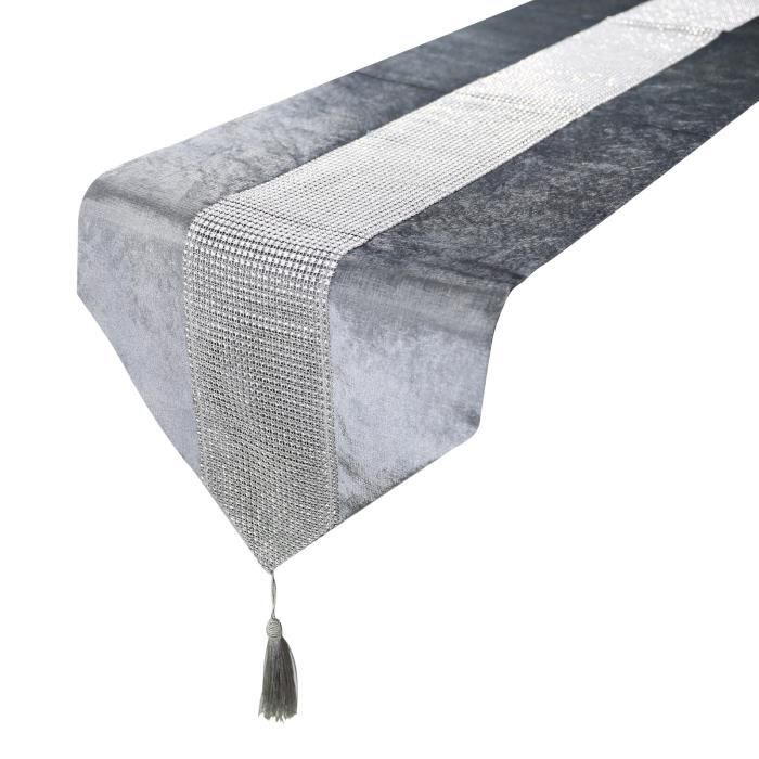 Chemin De Table Bohème En Coton Et Lin - 30 X 180 Cm Chemin De Table Rustique De Style