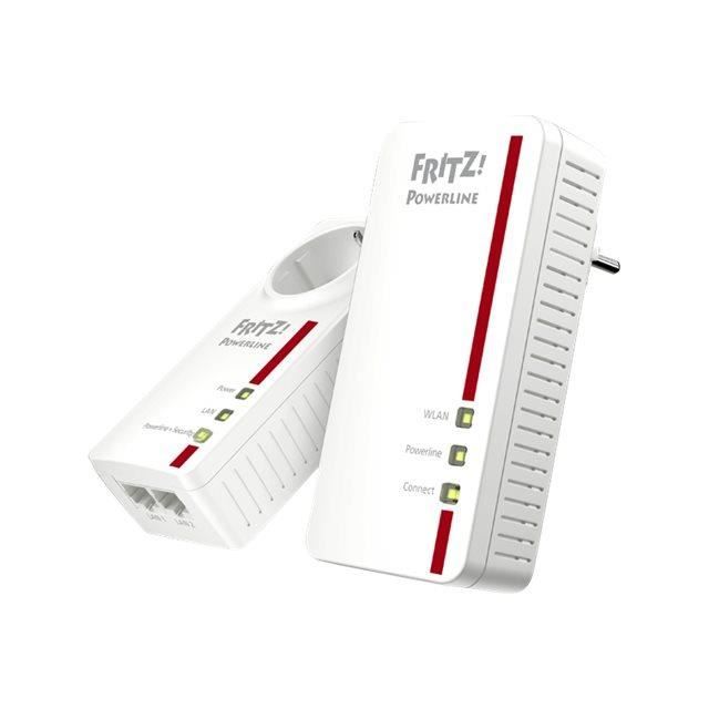 Pont WiFi Powerline - AVM - FRITZ!Powerline 1260E - 866 Mbit/s - Bi-bande - Branchement mural