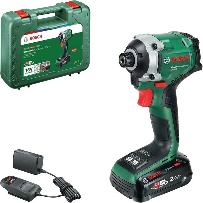Boulonneuse sans fil BOSCH UniversalImpactDrive 18V 210 1x 20Ah + AL18V 20 en coffret