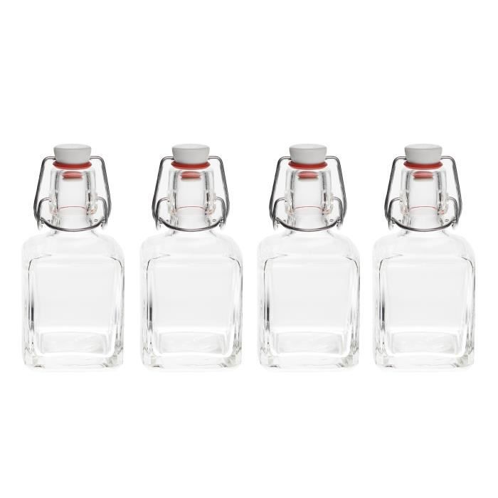 32 Bouteilles Verre Vides 200ml Casavetro - Bouchon à Vis, Pour Huile, Vinaigre, Liqueur - Transparent
