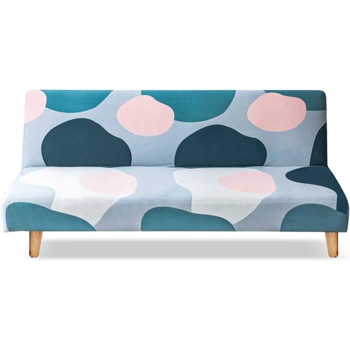 DOTBUY-Shop Housse De Canape Clic Clac Extensible Housse De Canapé-lit Housse De Canapé Sans Bras, Console De Jeu Game Spandex Universel Antidérapante Housse De Futon (M-160~190cm,Brun