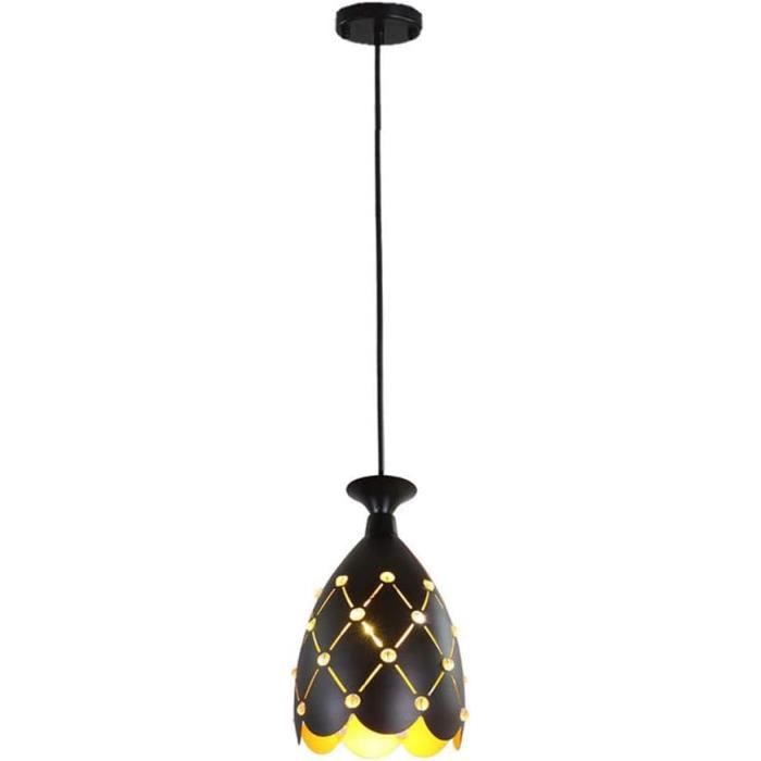 IDEGU Lot de 2 Lampe Suspension Industriel 60cm Modern Lustre Ciment Vintage E27 Luminaire Plafonnier Réglable pour Salon Chambre - Maison