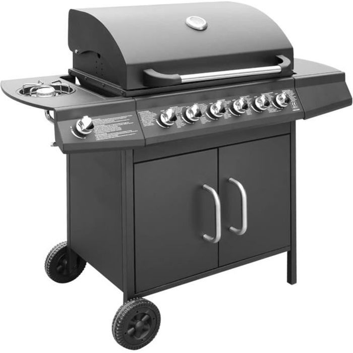 Barbecue à Gaz Portatif 2 Zones VidaXL - Grill De Jardin Et Terrasse Puissant