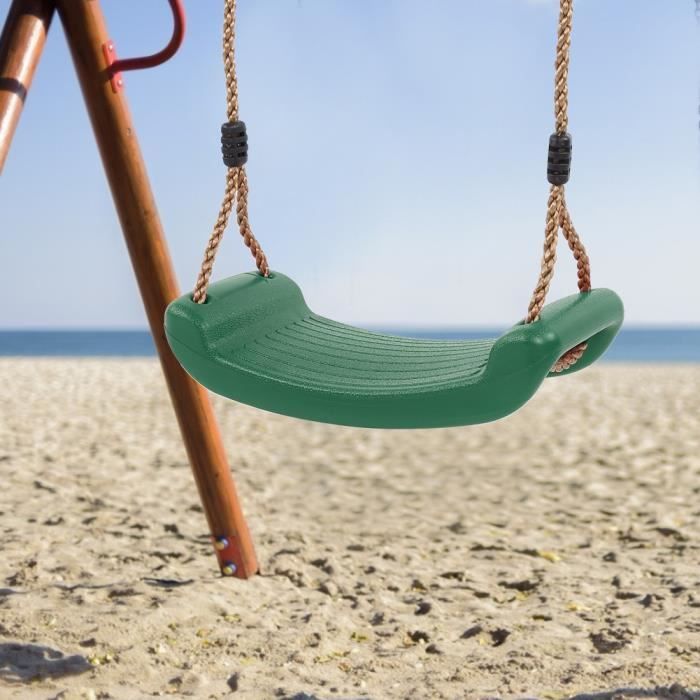 LQKYWNA Balançoire pour Enfants en Plastique Surface Concave-Convexe Antidérapante Siège-Conseil en Plastique Balançoire Réglable pour Installations De Loisirs Extérieures Et Intérieures 