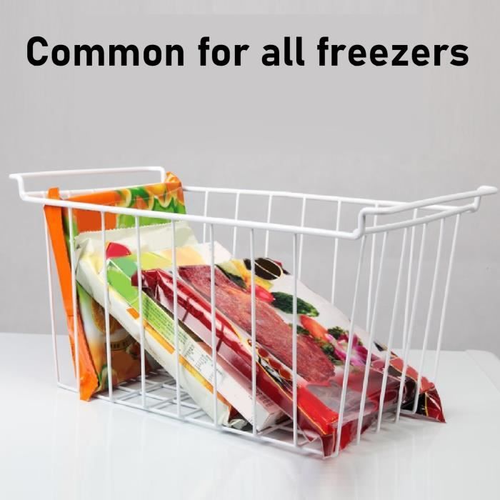 Panier Rangement Fil Métal Congélateur 2 Pièces - Support Suspendu 45x24,5x20cm Pour Cuisine
