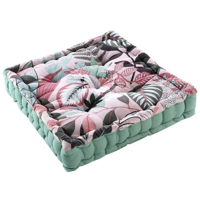 Coussin De Sol Coton 60x60 Cm – Pour Canapé Palette, Jardin & Intérieur | Couleur Unie Avec Boutons Déco