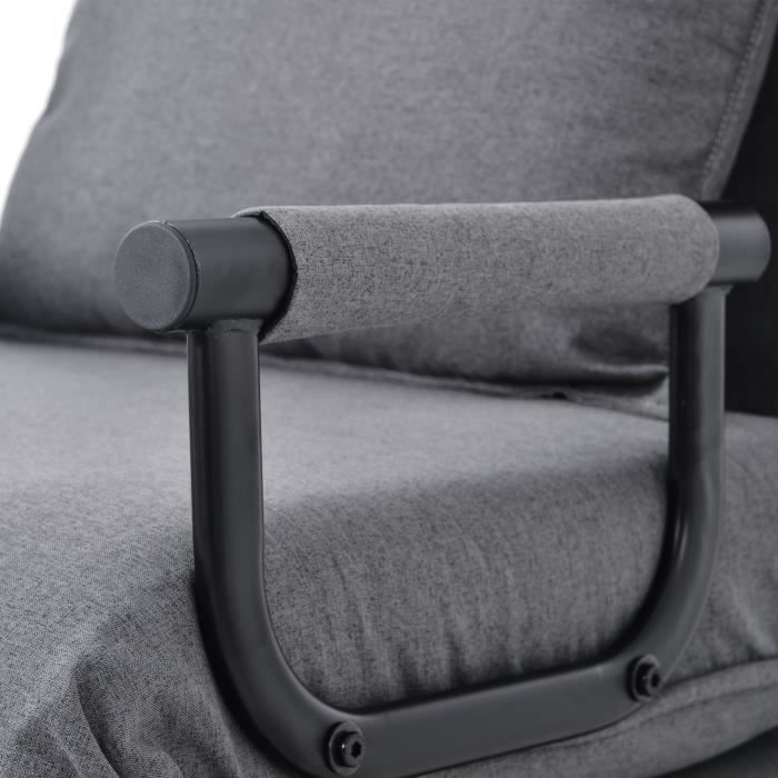xio® fauteuil de salon convertible, fauteuil chauffeuse relax canapé-lit ,avec dossier réglable 112259