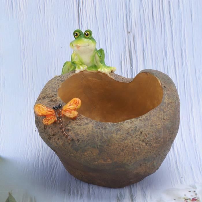 Pot De Fleurs Résine Tortue - Statue Animaux Marins - Décoration Jardin Et Maison - 8x4x4,7 Cm - Cadeau Original