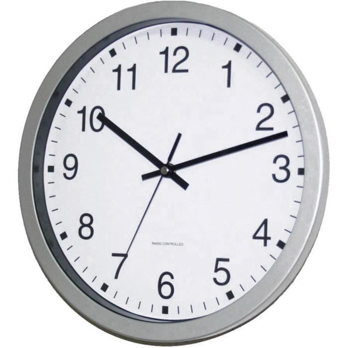 VAGHVEO Horloge Murale Silencieuse 30 Cm - Style Scandinave Élégant Noir Mat, Quartz Ultra-Précis Sans Tic-Tac Pour Salon, Chambre Ou Bureau
