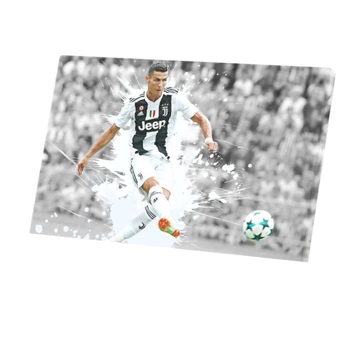 Generic Tableau Mural décoratif cadre noir avec verre Cristiano Ronaldo à  prix pas cher
