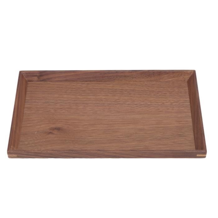 Plateau De Service Rectangulaire Bois De Noyer - Décoratif Pour Fromage, Apéritif, Thé Et Bijoux
