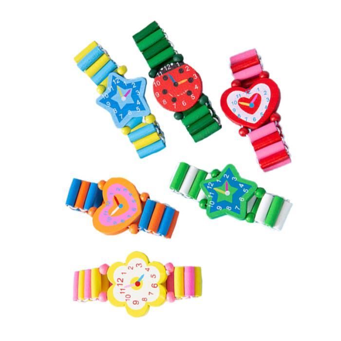 6Pcs Adorable Montre Jouet Enfants Montre-Bracelet Montre Bracelet Color?� (Couleur Al?�atoire 