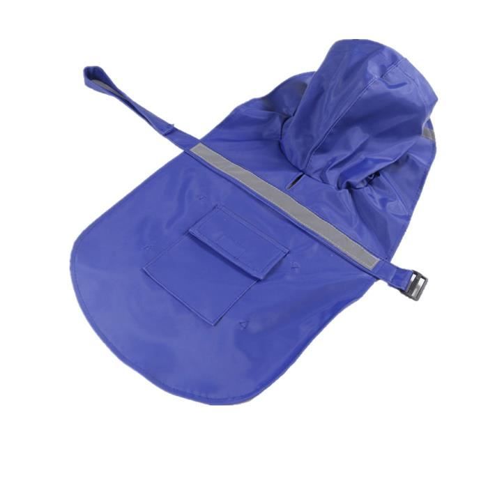Meilleurs prix pour Manteau de pluie pour chien - HOMYL - Poncho Cape Slicker - Imperméable - Réfléchissant - Bleu