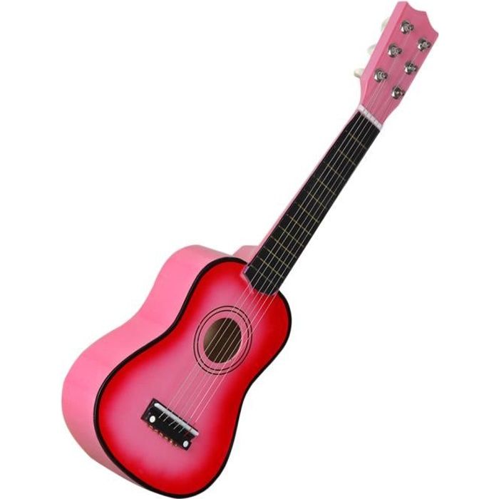 21 '' 6-String Guitare Acoustique Pour Enfants Jouets Musicaux Cadeau  D'anniversaire De Noël Rose - Cdiscount Instruments de musique