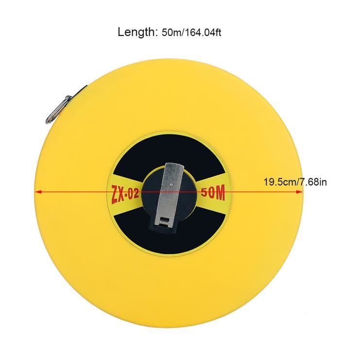 Lunaanda Mètre à Ruban 30m En Acier - Décamètre En Acier Avec Poignée Ergonomique Pour Mesures Précises Des Grandes Surfaces - Outil Essentiel Pour Maison, Jardin, Chantier Et Projets Extérieurs
