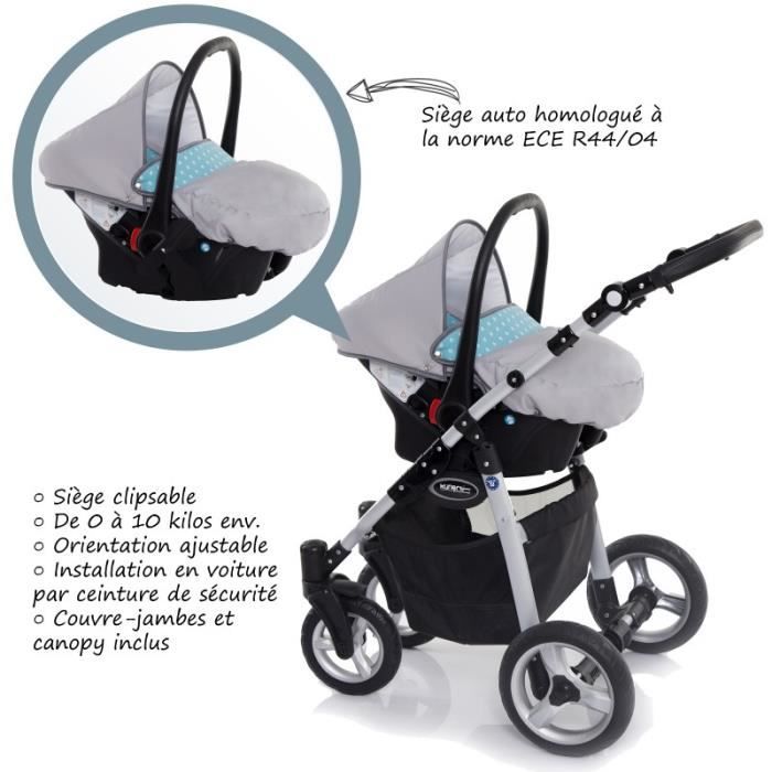 poussette combiné cdiscount