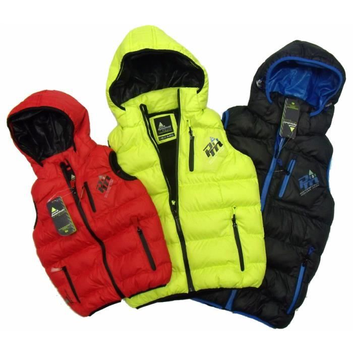 doudoune sans manche rouge homme