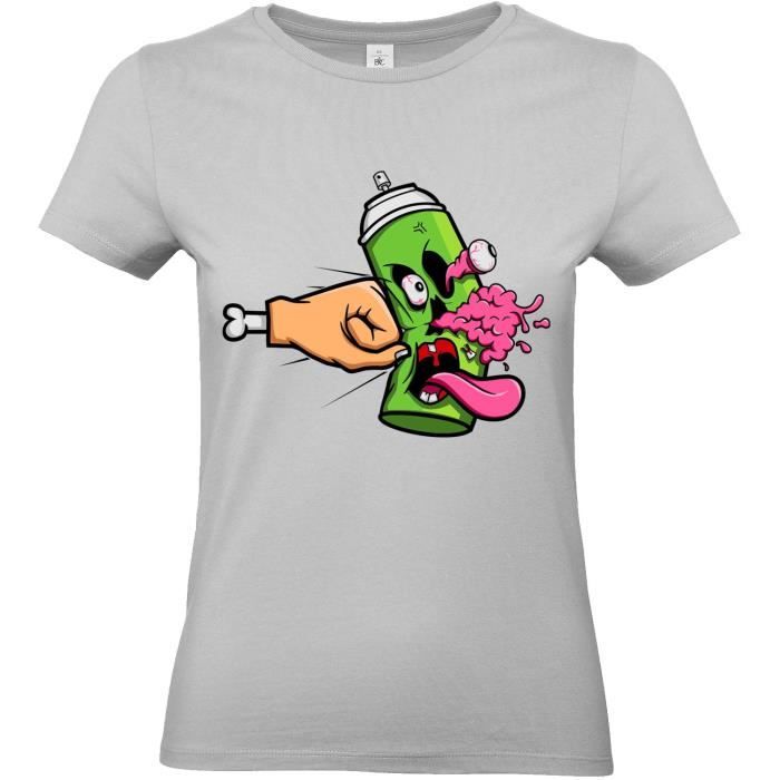 Kreamode T Shirt Femme Trash Gore Poing Humour Noir Swag Fun Drole T Shirt Manches Courtes Col Rond S Gris Gris Cdiscount Pret A Porter