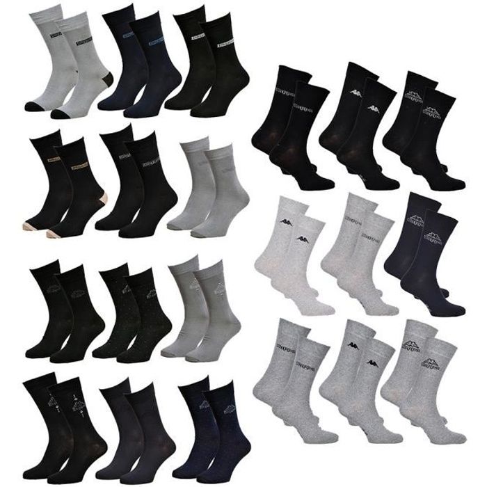 Lot de 10 paires de chaussettes Airness Homme - Blanc/Gris/Noir, Taille  39/42 (vendeur tiers) –