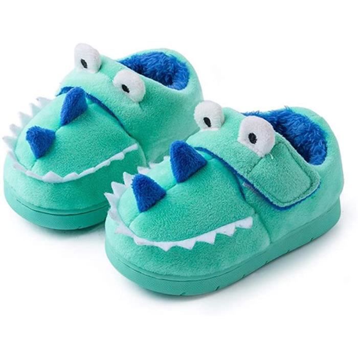 Pantoufles,Chaussons Enfants en Peluche Dinosaure,pour Garçons Et