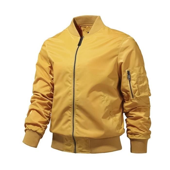 Manteau Bomber Jaune Antartex Homme Taille L – Doudoune Zippée, état Excellent