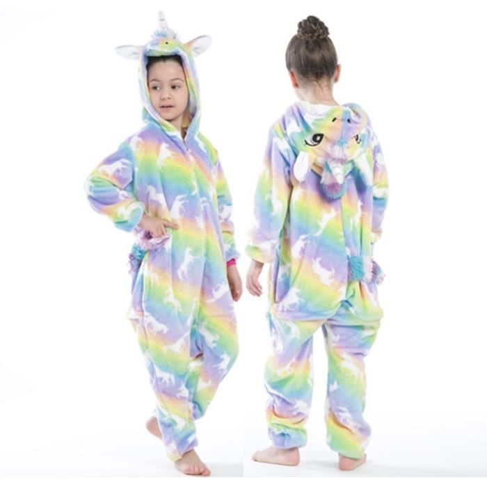 Grenouillère Bébé Animal En Flanelle Douce - Pyjama à Capuche 3D - Fermeture éclair Complète - Taille 12-30 Mois