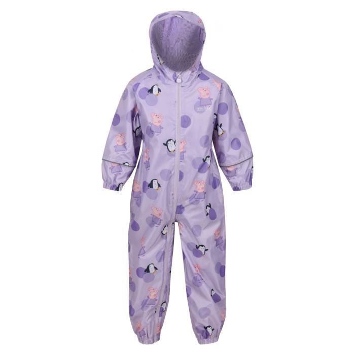 Combinaison Pluie Enfant Trespass Button - Imperméable 2000mm Respirante Capuche - Coupe-Vent Mixte