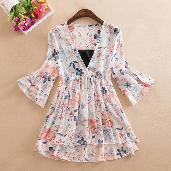 Chemisier Chic Floral en Mousseline
