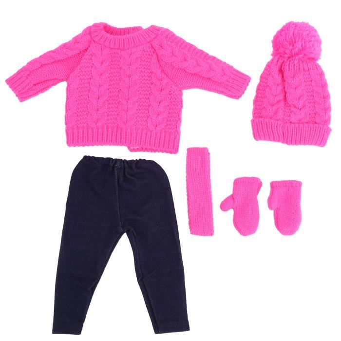 Bayer Design 84200AM Vêtements de poupée 38-42cm, accessoire pour poupon, gilet, pantalon, écharpe, t-shirt, bonnet, body