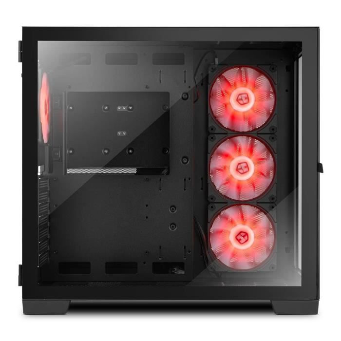 Boîtier ATX semi-tour Nox-Xtreme NXHUMMERGLOCKBK Noir