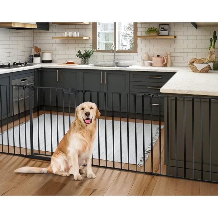 HSTURYZ Barrière de Protection pour Cheminée - 240 x 75 cm - Avec Porte d'Accès - 4 Panneaux