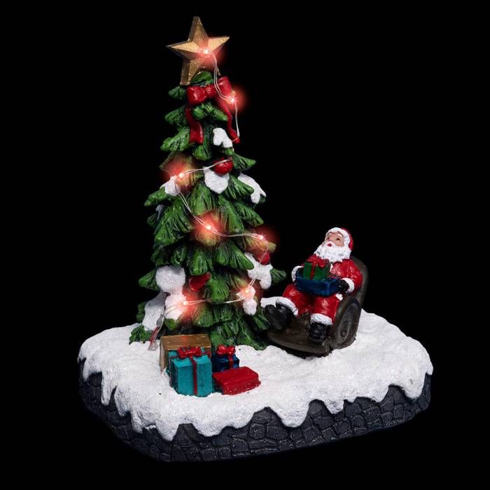 Village lumineux Père Noël dans son fauteuil 8 LED - Feeric Lights & Christmas Village lumineux Père Noël dans son fauteuil 8 LED - Feeric Lights & Christmas