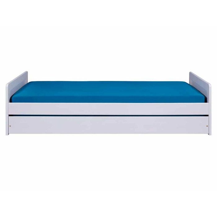 Lit Gigogne 1 Tiroir & Sommier Manily 90x200cm Blanc Lit Gigogne 1 Tiroir & Sommier Manily 90x200cm Blanc