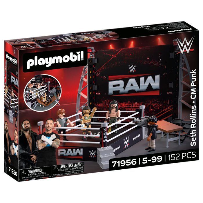 Playmobil WWE 71956 WWE RAW Ring Collectors Set Seth Rollins CM Punk