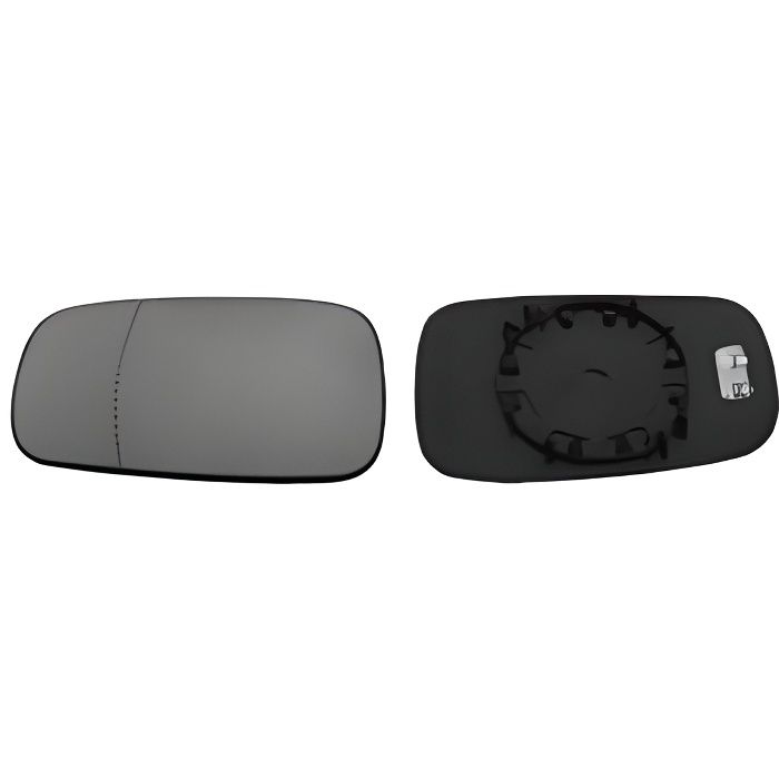 Miroir Glace rétroviseur gauche pour RENAULT SCENIC II ph.1 2003-2006 dégivrant asphérique à clipser.