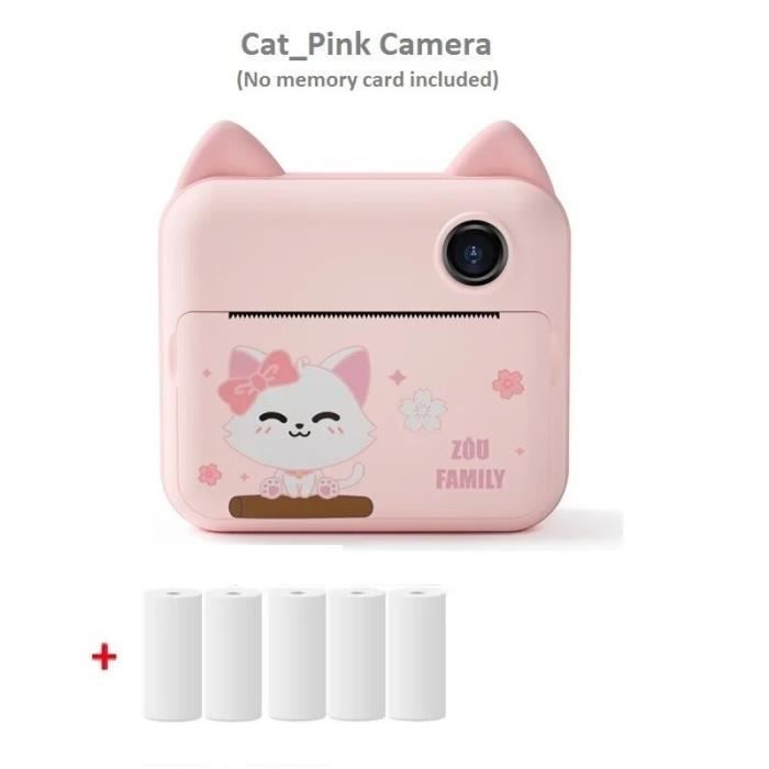Appareil Photo Pour Enfant Avec Impression Instantanée – 30 MP, 1080p, écran 2,4″, Carte 32