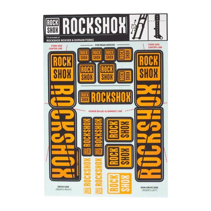 Autocollants RockShox Boxxer World Cup AM77 - Stickers Pour Fourche VTT, Remplace Les Originaux Usés