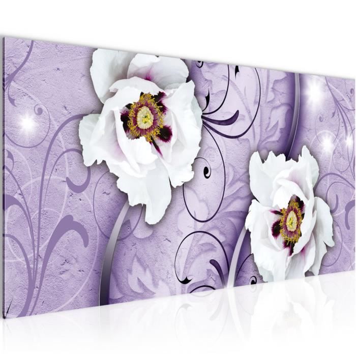 Tableau mural tulipes imprimé sur toile intissée horizontal