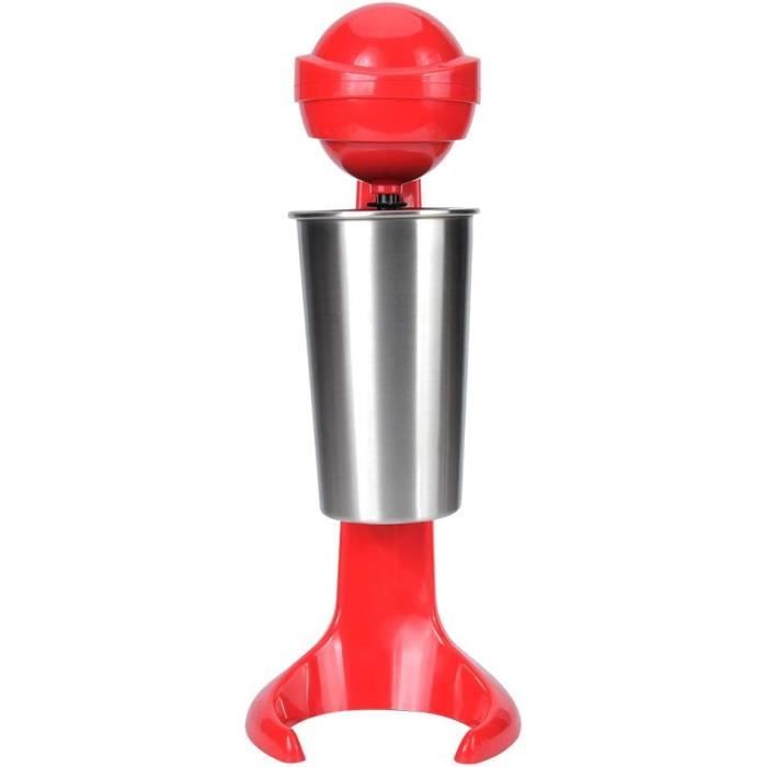 Machine à Milkshake Et Mixeur De Boissons - 2 Vitesses, Moteur 100W, Tasse 500 Ml - Argent/Blanc, Facile à Nettoyer